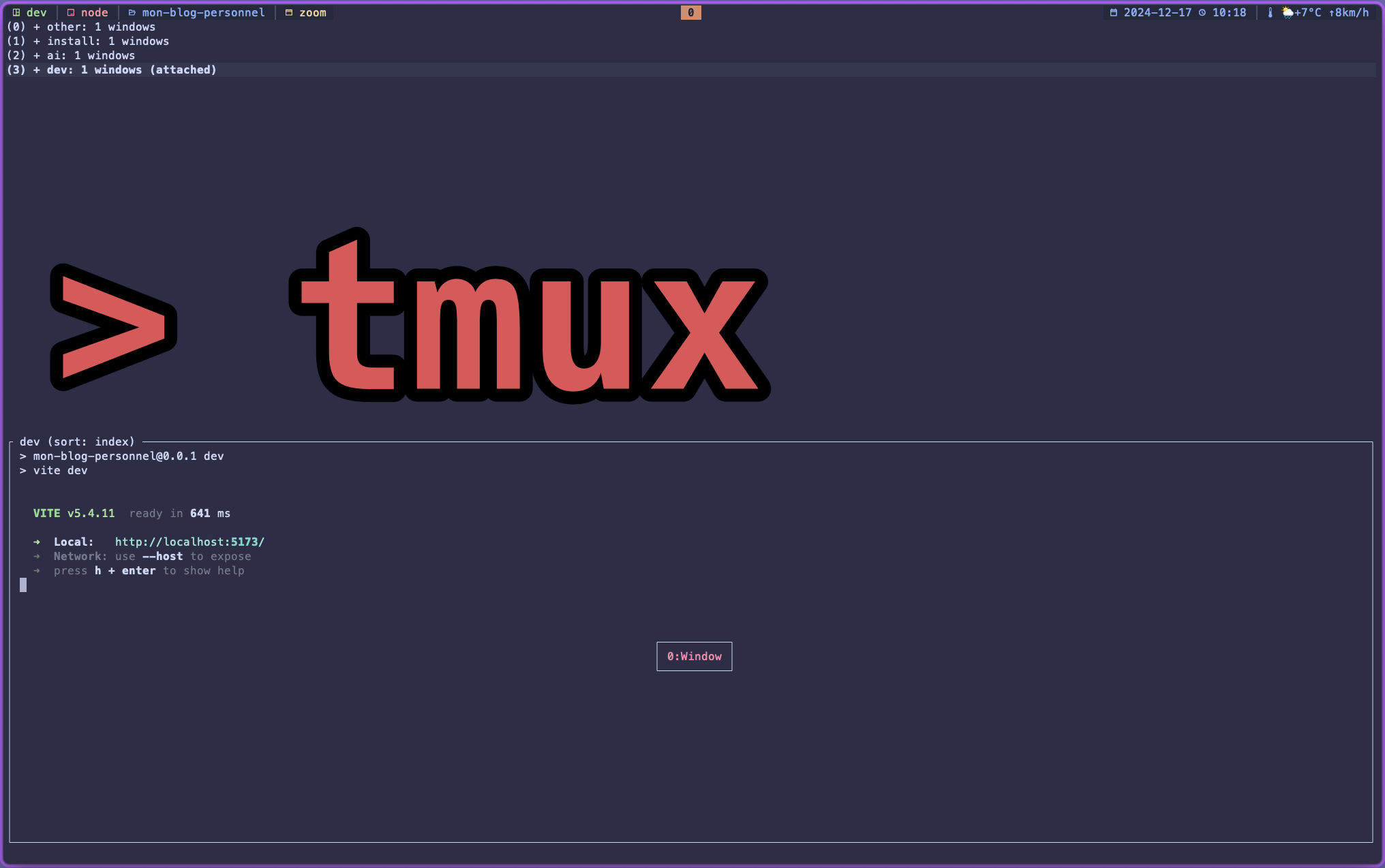 Comment configurer tmux sur son Mac